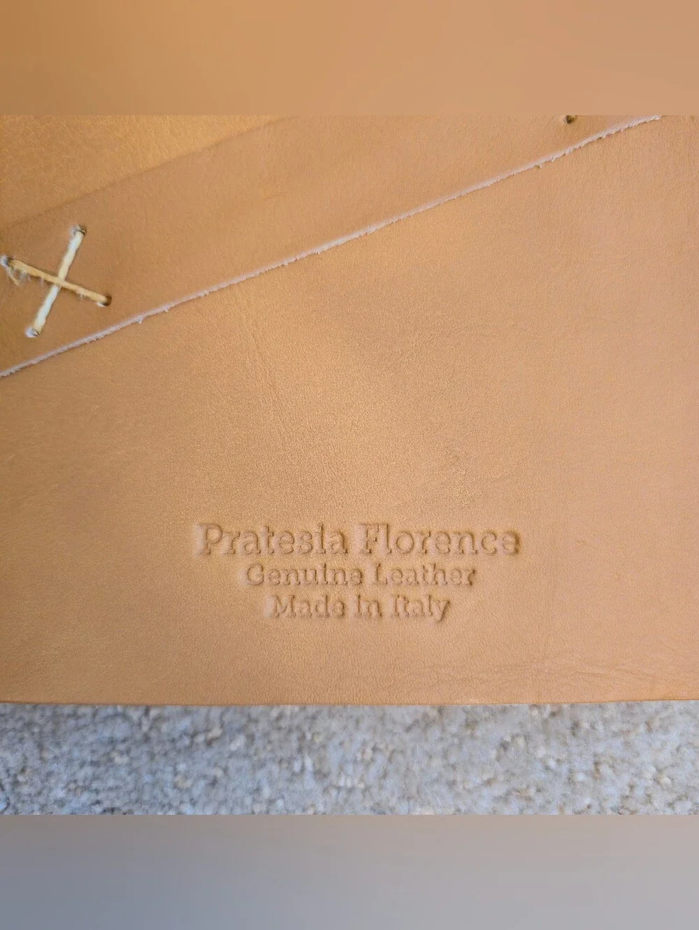Genuine Italian Leather Journal Pratesia Florence Made In Italy 8.5”x6” Tan